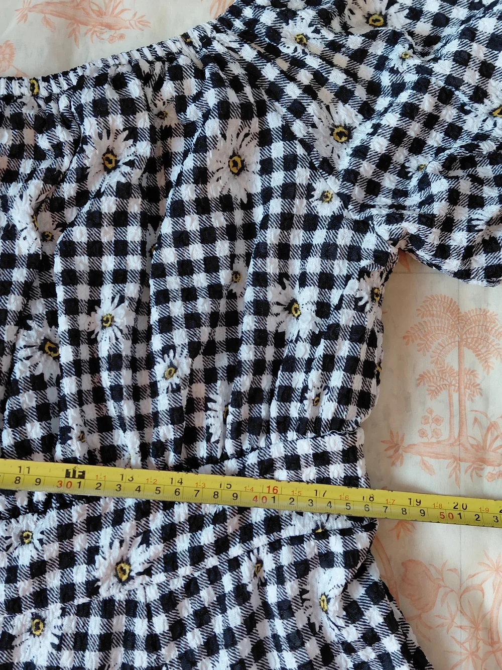 Torrid Black & White Gingham Daisy Midi Dress Plus SZ 2 2X cottagecore Summer . - Picture 13 of 14